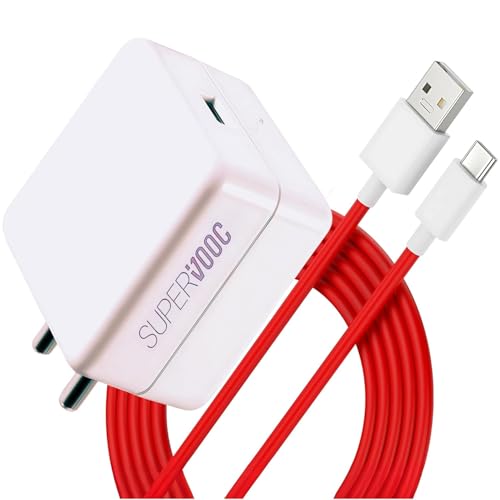 Image of SuperVOOC 65W Fast Charger Combo | Adapter with USB-C Cable | Compatible with OnPlus 8 /9 /10 /11 /12 /Nord, Oppo, Vivo, Realme, Xiaomi, Edge 60 Fusion | Quick Charge | White