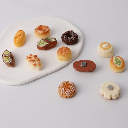 12 imanes decorativos de resina para refrigerador en forma ovalada miniatura 4