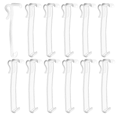 12 Pieces 3.25 Inch Valance Clips Window Blind Clips Clear Plastic Valance Retainer Holder Hidden Valance Clips for Horizontal Blind Valance