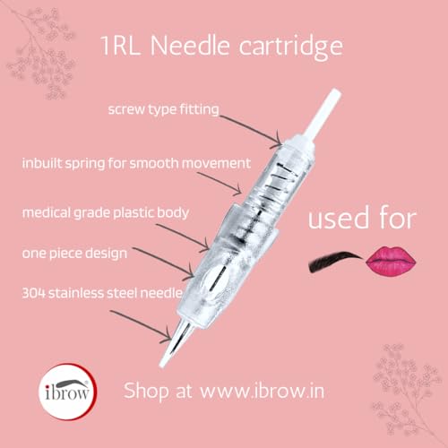 ibrow Permanent Makeup Machine Tattoo Screw Cartridges Needles for Eyebrows Shading, Lips, Scalp - 0.30 mm (Pack of 10 Pcs) - Image 3