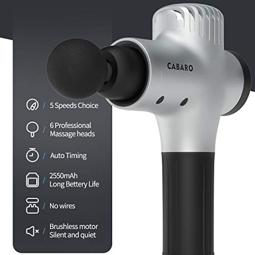 Cabaro Muscle Massage Gun Quiet, Percussion Massage Gun deep Tissue Massager, Handheld Massage Gun for Athletes deep Relaxation
