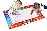 Water Drawing Mat Aqua Doodle Mats Magic Doodle Board Toddler Educational Toys Travel Toys for Toddlers Sketch Pad for Kids Reusable No Mess No Chemicals,Large Doodle Pad,Size 39 by 27.5 Inches