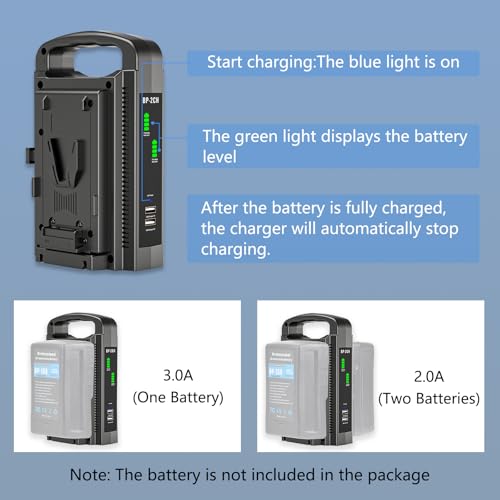 Chargeur de batterie V-Mount double canal compatible plaque V-Lock photo - 7