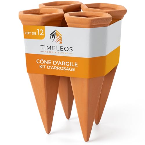 TIMELEOS Irrigation à cône d'argile, Distributeur d'eau pour Plantes comme cône d'arrosage, idéal pour l'arrosage des Plantes et pour Les Plantes d'intérieur,...