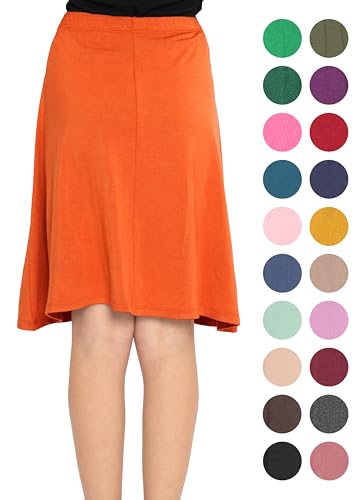 Image of STRETCH IS COMFORT Girls Skirts Flowy A Line Knee Length and Ankle Length | Elastic Waist, Kids School Skirt, Girls Maxi Skirt, Black Skirt For Girls, Faldas Para Ninas, Girls Long Skirt, Long skirts