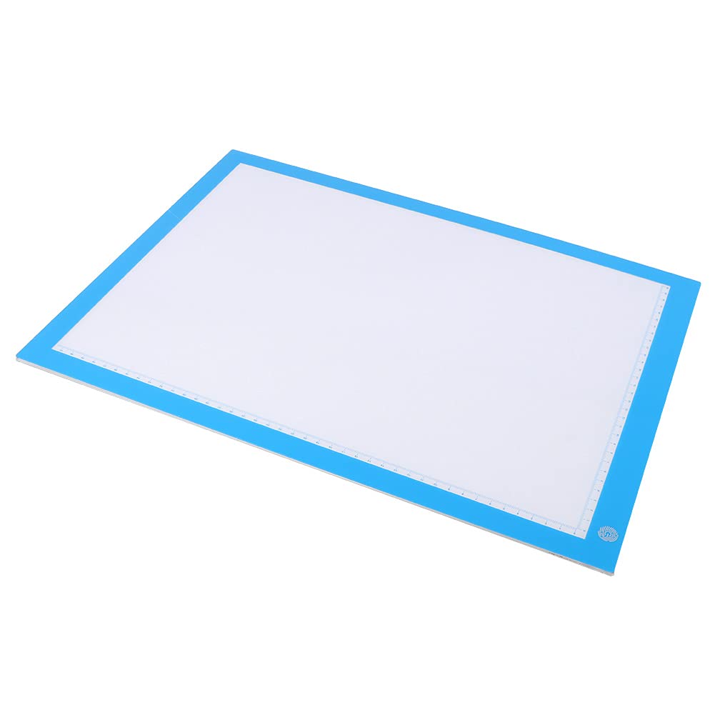 Tappetino luminoso a LED ultrasottile per tracciare, disegnare, fare schizzi, con protezione per gli occhi, illuminazione uniforme, per artisti, designer, artigiani, (Dimmerazione blu a tre