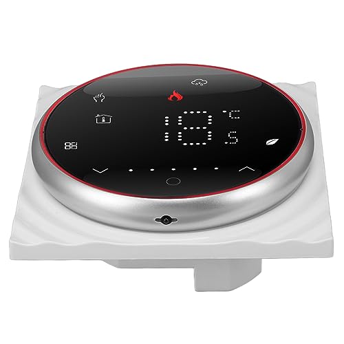 Aolidsive Termostato Inteligente Termostato Programable LED PC ABS AC95 a 240 V 41 a 95 F Control Tecla Táctil de Programación de 7 Días para Calentar Agua Caja de Pared Integrada para Oficina en