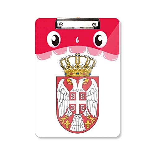 Porte-bloc Serbie A4 avec blason national serbe pour document