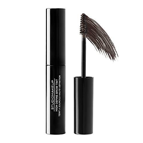 STUDIOMAKEUP High Define Brow Tint Medium â€“ Eye Brow Tint Medium Brown Formulated to Hydrate and Cover Grey Hair - Natural Brow Tint Pigment Fills Gaps - Smudge Proof & Waterproof Eyebrow Tint Gel
