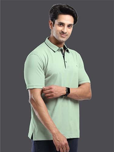 Image of STELLERS Men's Premium Softberry Pique Polo T-Shirt | Feather Touch Feel |Regular Fit| Odour Resistant| Anti-Static| Wrinkle Free | Quick Dry | Stretchable | Lightweight | Sweat-Proof