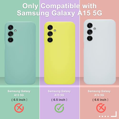 YENAPOON for Samsung Galaxy A15 5G Case, Silicone Phone Case, Yellow by YENAPOON - Used condition - Image 2