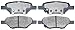ACDelco 14D1033CH Advantage Ceramic Rear Disc Brake Pad Set