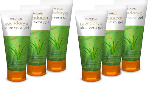 Image of Patanjali Saundarya Aloe Vera Gel, for kin Hydration and Nourishment with Natural Aloe Vera Extract 150ml (Pack of 6)