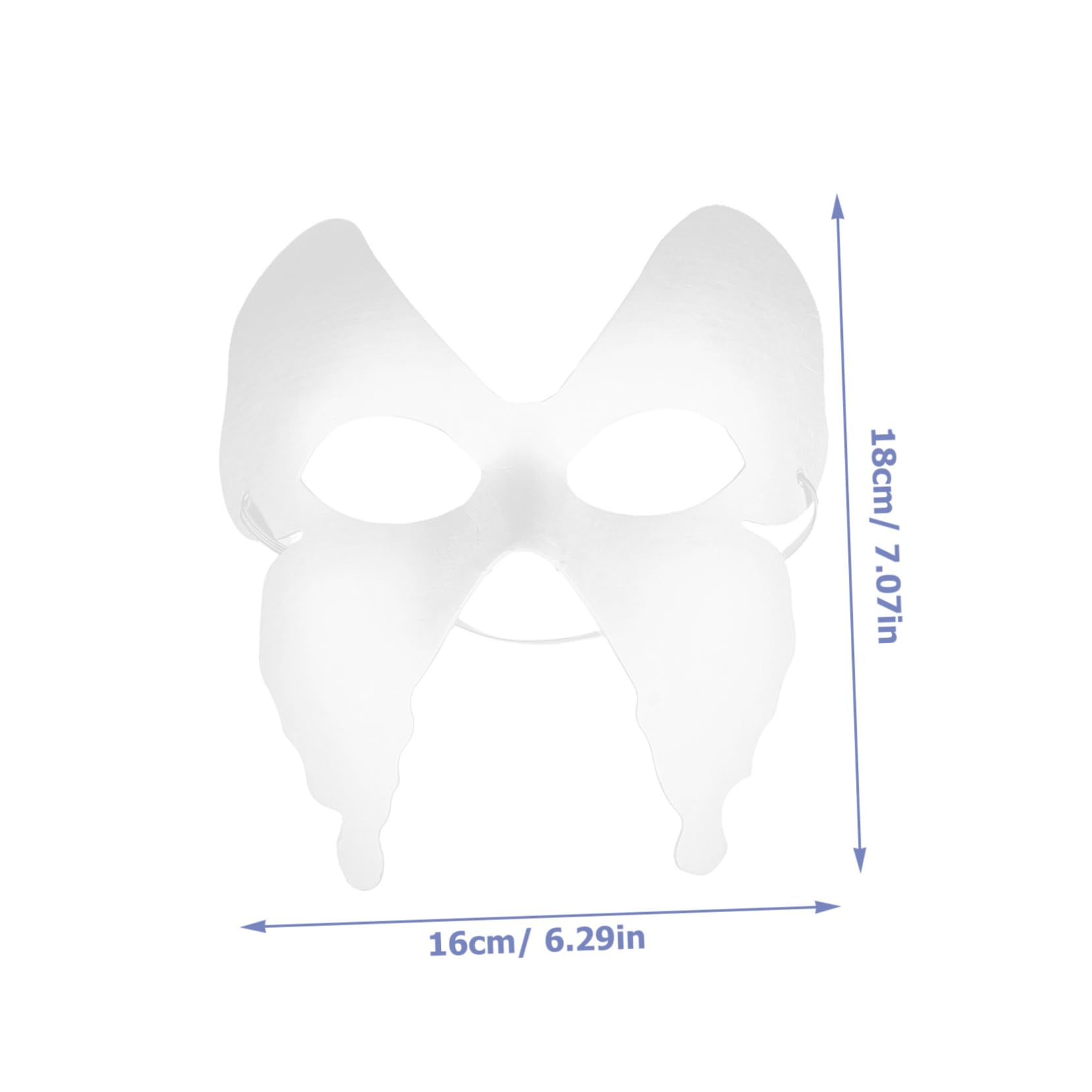 ERINGOGO 12pcs Blank Paper Masks Hand Painted Craft Masks for Masquerade Halloween Carnival and Dance Parties Unpainted Lightweight Easy to