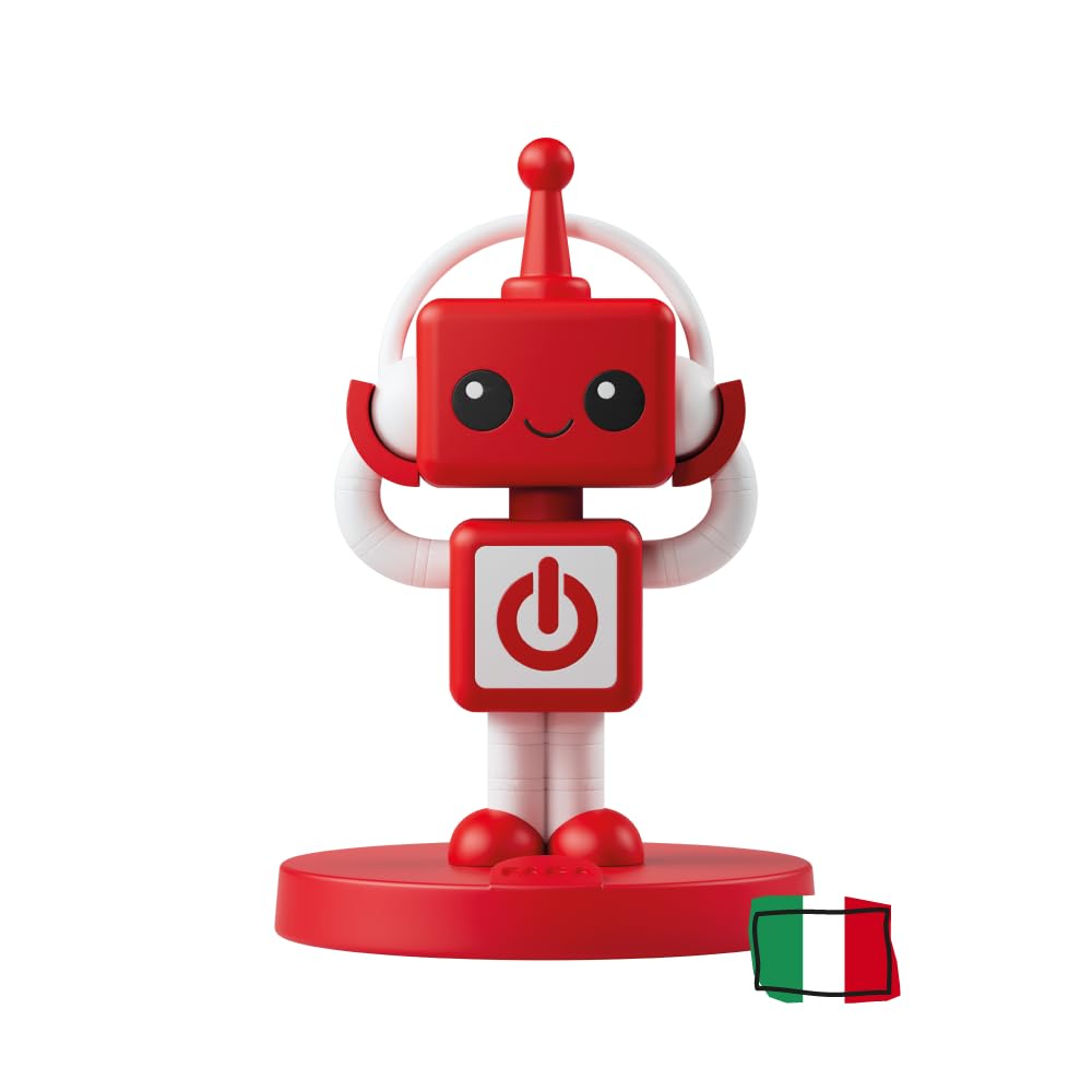 FABA Persongaggio Sonoro - FABA•ME rosso - Crea la tua storia! Registra la tua favola, 60 Minuti di Registrazione, Racconta Audio Personalizzati