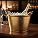 Solid Bronze Gold 12-Quart Double-Walled Insulated Ice Bucket & Champagne Cooler (13.4