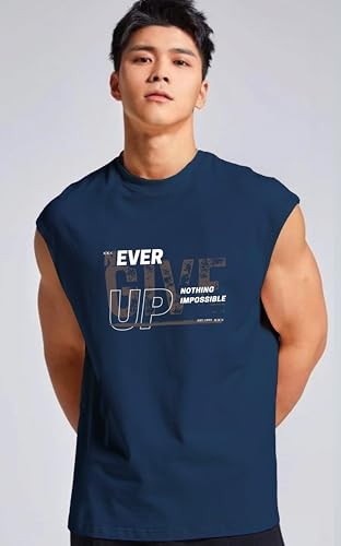 Image of JUARI BE A GENTLEMAN Men's Sleeveless Tank Top Premium Cotton Blend Muscle Fit Gym Vest | Casual Summer Shirt | Breathable & Lightweight Fitness Wear for Gym, Running & Daily Use