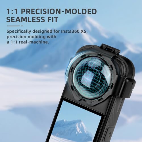 Protector de lente X5 para Insta360 X5, cubierta protectora de vidrio templado resistente al agua y a los arañazos para Insta360 X5 miniatura 4
