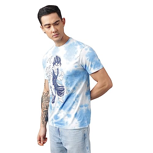 Image of Free Authority Official Dragon Ball Z: Son Goku Anime Graphic Print Pure Cotton Regular Fit Tshirt for Men