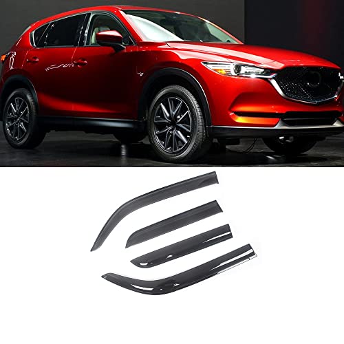 AAHERI 4 Stück Autofenster Windabweiser, Für Mazda CX-5 2013-2023 CX5 Vorne Hinten Regenschutz Seitenfenster Luftabweiser Beschlagfrei Beschattung Langlebiger Auto Zubehör,B