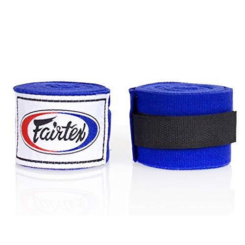 Bandages Fairtex bleus élastiques 4,5m la qualité thaïlandaise supérieure