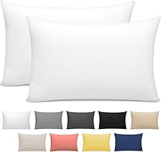 Grace 300 Thread Count Egyptian Cotton Pillow Cases 2 Pack Hotel Quality White Pillow Covers With Envelope Closure
