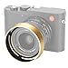 Produktbild JJC Gold Aluminium Metall Runde Gegenlichtblende mit Objektivdeckel Kit für Leica Q3, Q2 und Q-Kameras Ersetzt Leica Runde Gegenlichtblende Q