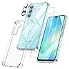 FLLAO-4-en-1-Funda-para-Samsung-Galaxy-A16-5G-con-2-Protector-Pantalla-y-1-Protector-Lente-Camara-Almohadilla-de-Aire-integrada-Antigolpes-Antiaranazos-Carcasa-Transparente