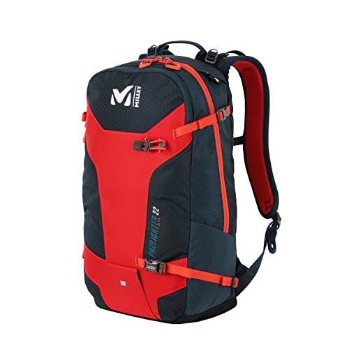 Millet - Prolighter 22 - Mochila para Hombre y Mujer - Alpinismo y Escalada - Capacidad Media: 22 L - Orion Blue/Fire (Azul Marino)
