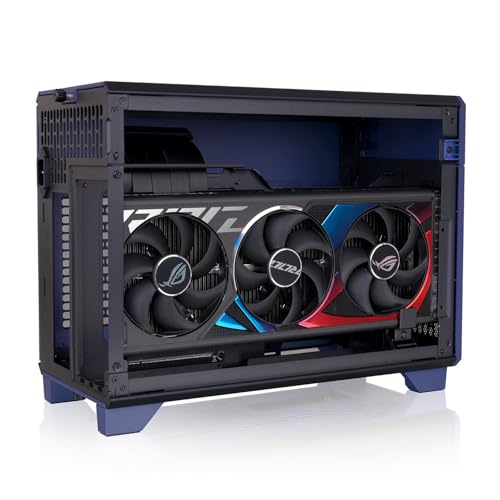 Image of Thermaltake TR100 Koralie Edition; mITX Support; 18.9 Liters; PCIe 4.0 Riser Cable Included; 360mm GPU Clearance; 280mm Radiator Support; Removable PCIe Bracket; Cobalt Blue; CA-11A-00SPNN-AR
