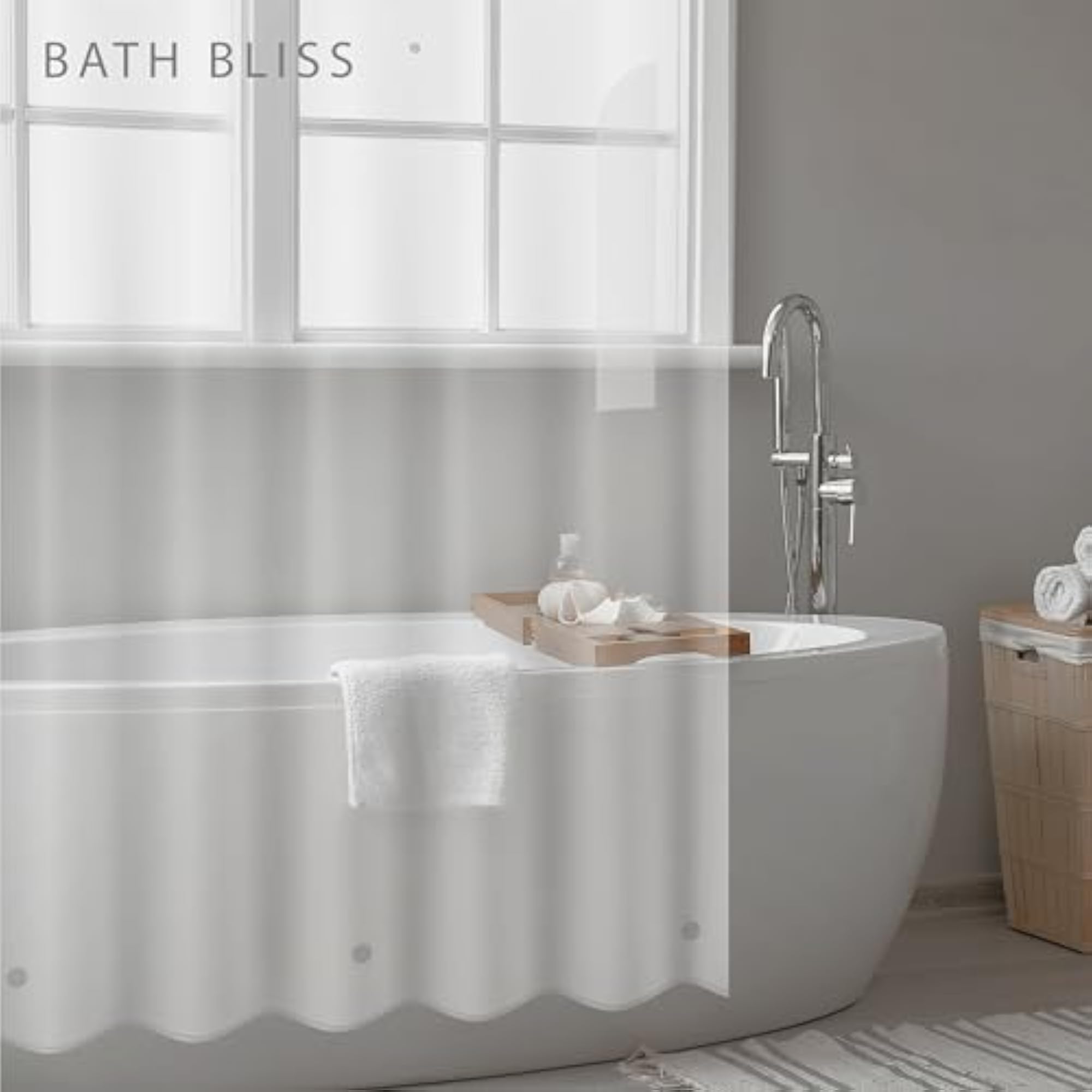2 Pack Shower Liner with Large Magnet Hem