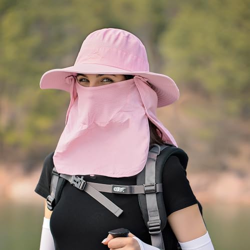 Image of Sun Hats for Men Women Fishing Hat UPF 50+ Breathable Wide Brim Summer UV Protection Hat