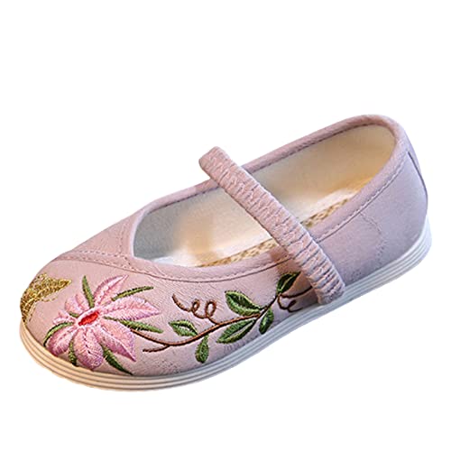 Kids Slip on Rubber Shoes Girls Flat Bottomed Embroidered Sandals Fashionable Costume Children Sliders Sandals