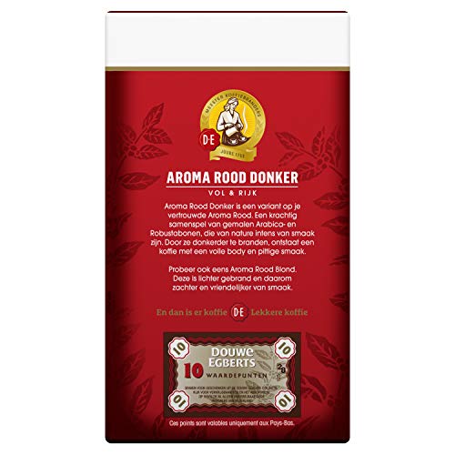 Douwe Egberts Filterkoffie Aroma Rood Donker (1.5 Kilogram, Intensiteit 06/09, Dark Roast Koffie), 6 x 250 Gram - Afbeelding 3