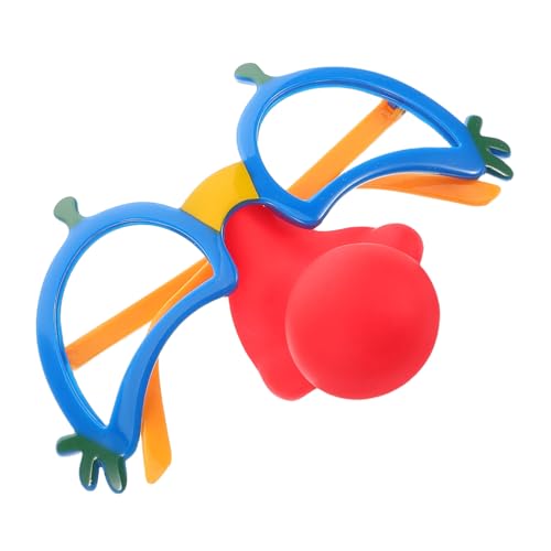 RORPOIR Clown Nose Glasses Party Hit Glasses Nose Pads Fun Eyewear for Adults Carnival Props
