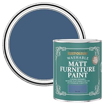 Rust-Oleum Blue Furniture Paint in Matt Finish - Blue Silk 750ml