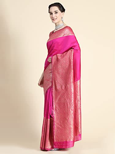 Image of Avantika Fashion Women's Classy Kanjivaram Soft Lichi Silk Banarasi Saree With Blouse Piece