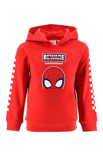 Marvel Spiderman Sudadera con Capucha Niño, Sueter Sudadera Infantil, Regalo para Niños, Talla 8 Años | Rojo