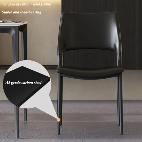 Chaises lounge pour la cuisine et le restaurant, lot de 2 sièges rembourrés en cuir synthétique
