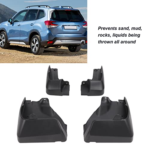 Image of Fydun 4pcs Splash Guards Mud Flaps ABS Black Wheel Mudguard Mudguards J101SSJ000 Replacement for Forester 2019‑on