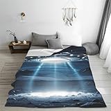 MXDLKSWPOH Throw Blanket for Couch Ultra-Soft Micro Fleece Blankets UFO at night Blanket Warm Cozy Thick Throws Lightweight Flannel Fuzzy Blankets for Bed Living Room Sofa Home Decor 80"x60" - Image 7