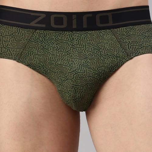 Image of Zoiro Men's Brief | Soft Band | Soft No-Marks Elastic | Breathable Innerwear | Pack of 1 | Color May Vary