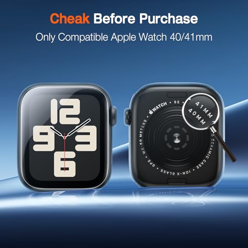 Image of EGV 4 Pack for Apple Watch Screen Protector 40mm [Auto Install Box] [0 Bubbles] HD Ultra-thin Flexible Film for Apple Watch SE Screen Protector 40mm Series 6 /5 /4, Anti-Scratch, Full Coverage