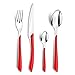 Amefa S24 Cubierto INOX+ABS Rojo ECLAT Cuberterías combinadas, Acero Inoxidable, 25 x 14 x 8 cm, 6