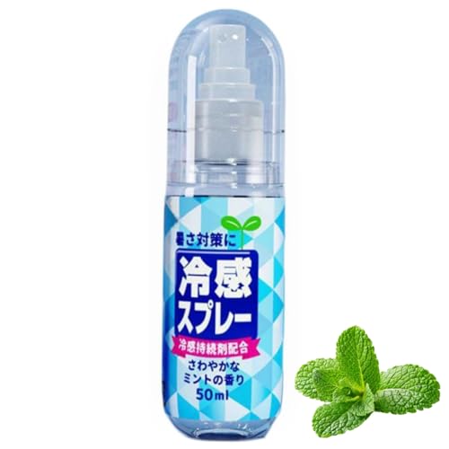 Spray Refrescante de Verano, 50 ml, Spray Refrescante Instantáneo, Bruma Refrescante Portátil, Refrescante Duradero, Calmante, para Rostro y Cuerpo, Deportes al Aire Libre, Climas Cálidos (1 pcs)