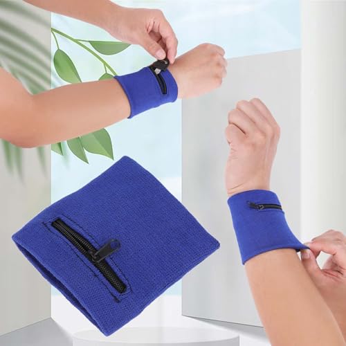 Carteras de muñeca con cremallera cómodas muñequeras para el sudor running y viaje 6