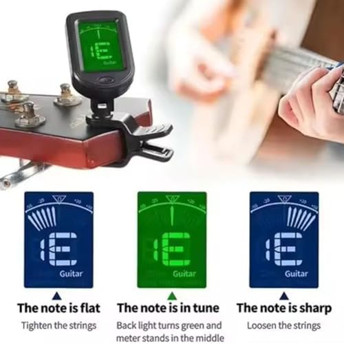 RJSQAQE Accordeur de Guitare électronique à Clip pour Les Instruments, pour Guitare Basse, ukulélé, électronique Violon, Mandoline, T Banjo, Guitare X2v6 - Les Beatles, Paul McCartney, John Lennon, RIngo Starr, George Harrison RJSQAQE Accordeur de Guitare électronique à Clip pour Les Instruments, pour Guitare Basse, ukulélé, électronique Violon, Mandoline, T Banjo, Guitare X2v6 – Image 3