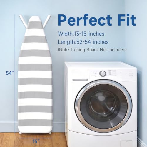 Image of Whitmor Ironing Board Cover with 3mm Foam Pad, Fits 13-15 x 52-54 In