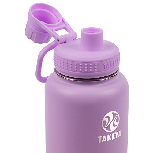 Takeya Actives Insulated Stainless Steel Water Bottle With Spout Lid, 32 Ounce, Blush & Actives Insulated Stainless Steel Water Bottle With Spout Lid, 32 Ounce, Lilac #TOP5