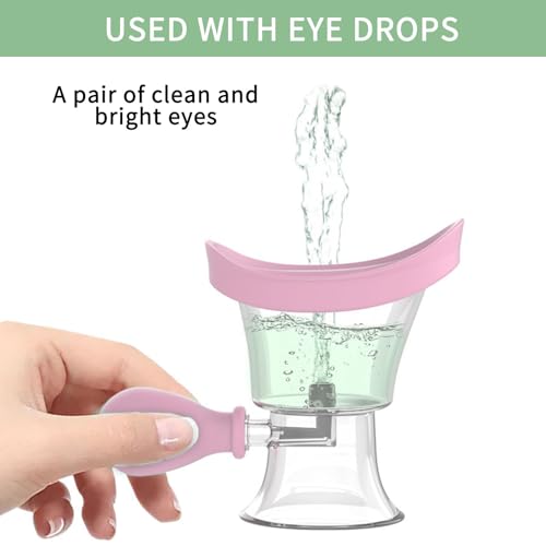 Image of NIIIYTYB Eye Wash Cup Flush Kit Portable Eyewash Cups for Rinse and Drops Eye Cleaning Washer Tool for Seniors Soothing Eye Bath Relieves Dust and Makeup Irritants (Pink)